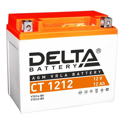 Аккумулятор для мотоциклов DELTA BATTERY CT 1212 12Ач 180A