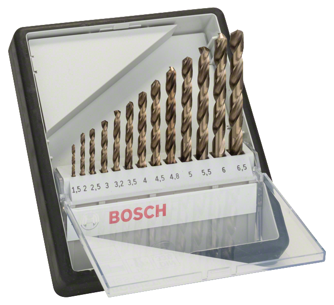 Набор Bosch из 13 свёрл по металлу Robust Line HSS-Co (2607019926)