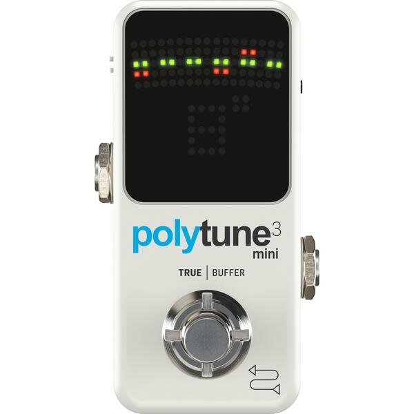 Хроматический тюнер TC ELECTRONIC POLYTUNE 3 MINI с полифоническим режимом и отключаемым буфером