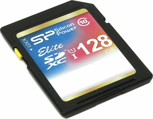 Карта памяти SD 128GB Silicon Power Elite SDXC Class 10 UHS-I SP128GBSDXAU1V10