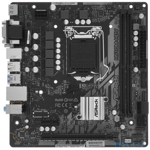 ASROCK Материнская плата Asrock H510M-HDV R2.0 510 LGA1200, Intel H510, mATX