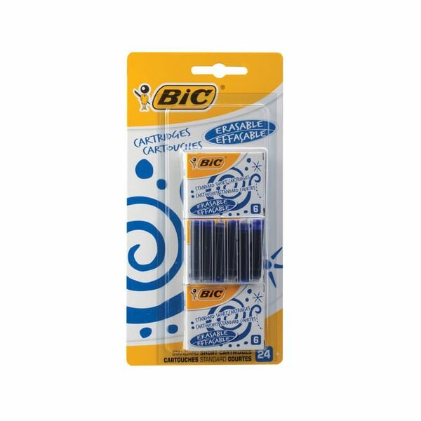 Картриджи чернильные BIC, комплект 24 шт., блистер, синие, 888751