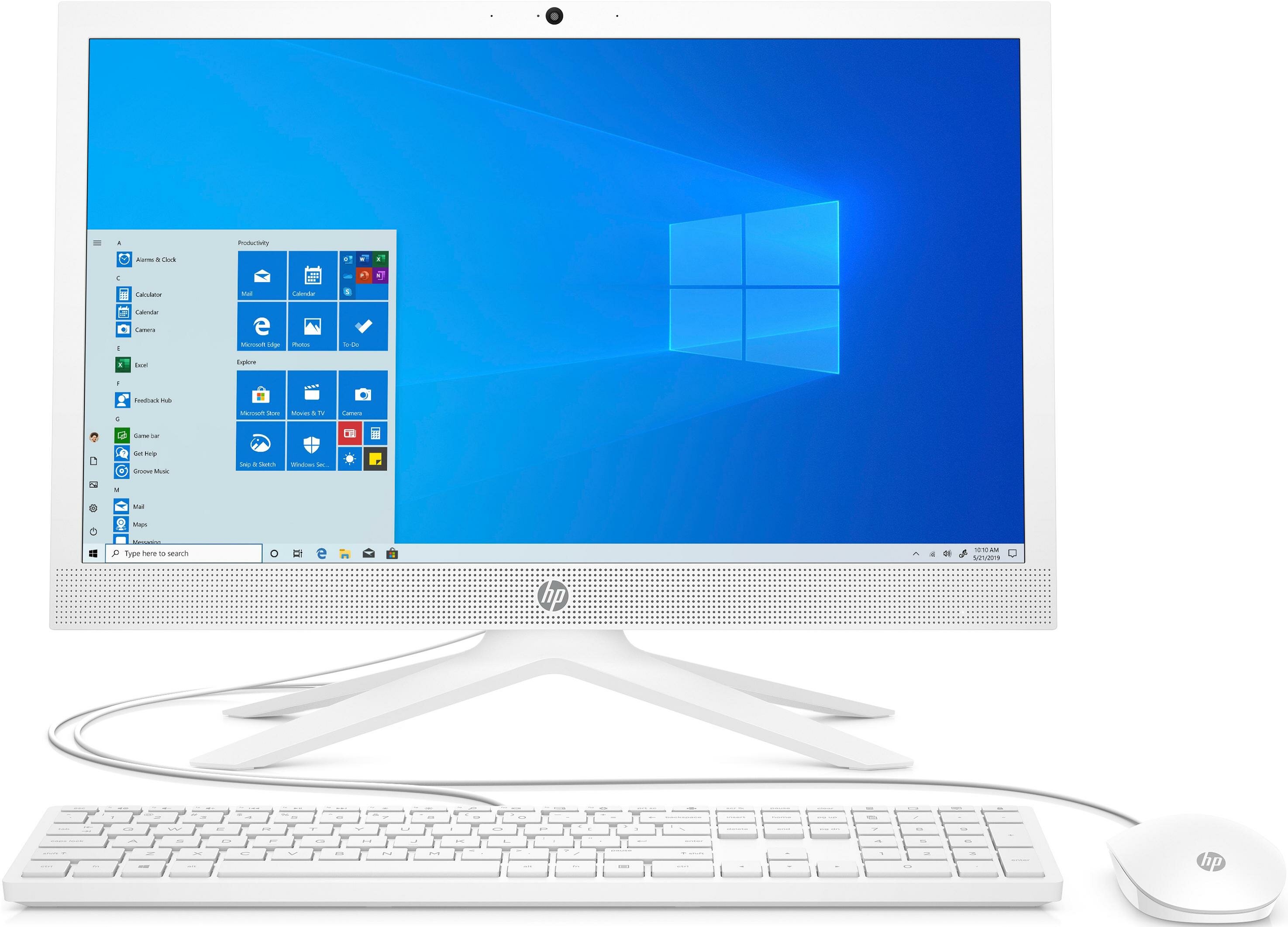 HP 21-b0065ur AiO 20.7"(1920x1080)/Intel Core i3 1005G1(1.2Ghz)/8192Mb/512SSDGb/noDVD/Int:Intel UHD Graphics/Cam/WiFi/war 1y/Snow White/W11 + k