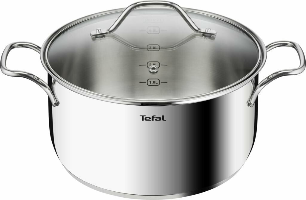 Кастрюля TEFAL Intuition, с крышкой, нерж.сталь B8644674
