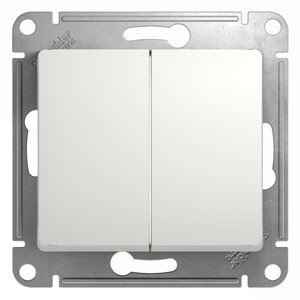 Schneider electric Schneider-electric GSL000165 GLOSSA 2-клавишный переключатель, сх.6, 10АХ, механизм, белый