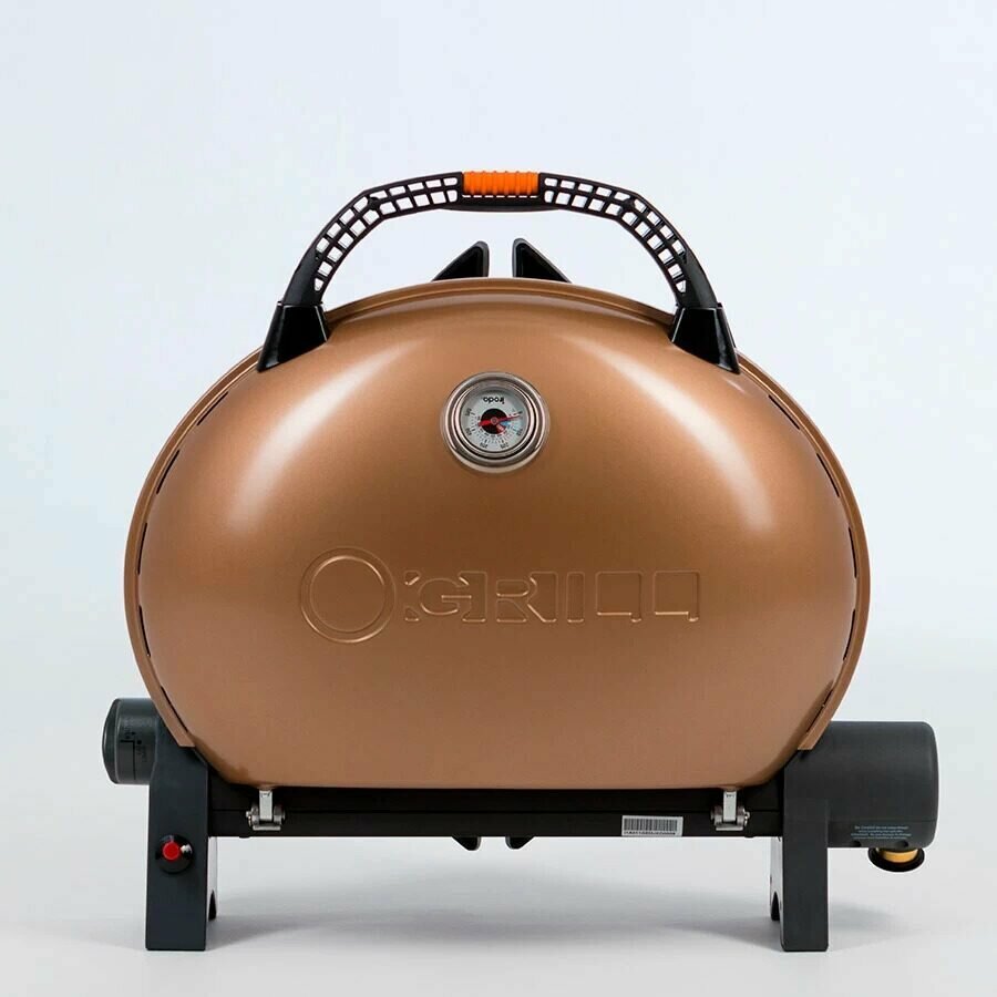 Портативный газовый гриль O-GRILL 500M bicolor (Золотой) + адаптер А