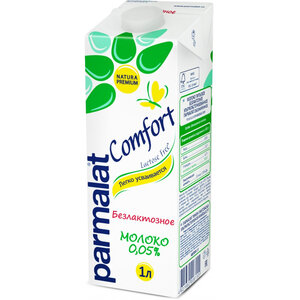 Фото Молоко Parmalat Comfort безлактозное 0,05% 1л , 1 шт.