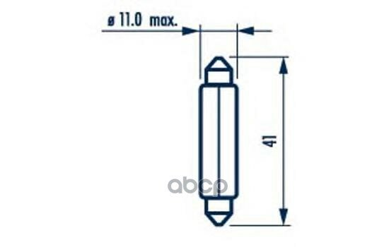 Автолампа Narva 17327 Fest T11x43(C10w) 24v 10w Sv8,5-8 Standard (К10/200) Narva арт. 17327