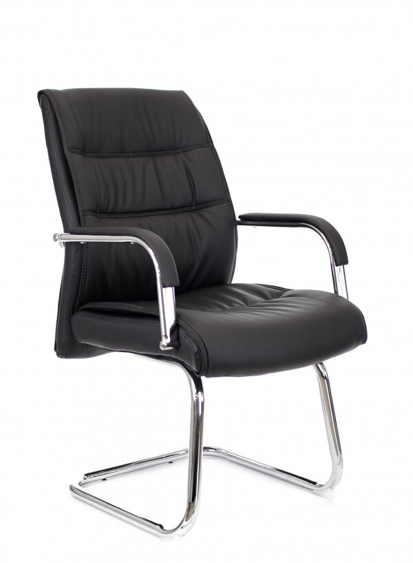 Кресло руководителя Everprof Bond CF, металл/искусственная кожа, цвет: черный