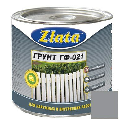 Грунтовка Zlata ГФ-021 серая 0,9 кг