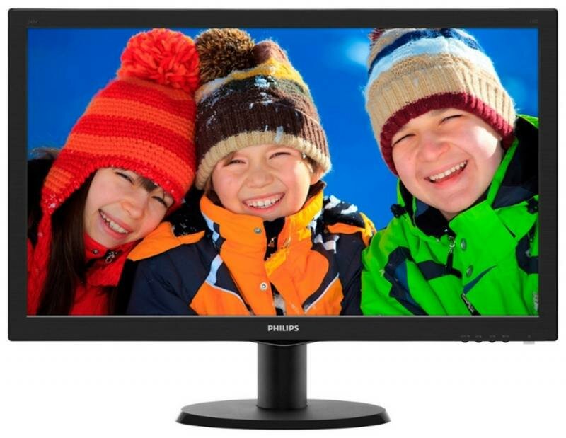  23.6" Philips 243V5QHABA/00(01) Black VA, 1920x1080, 8ms, 250 cd/m2, 3000:1 (DCR 10M:1), D-Sub, DVI, HDMI, 2Wx2, Headph.Out, vesa