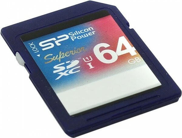 Карта памяти SD 64GB Silicon Power Superior SDXC Class 10 UHS-I 90 MB/s SP064GBSDXCU1V10