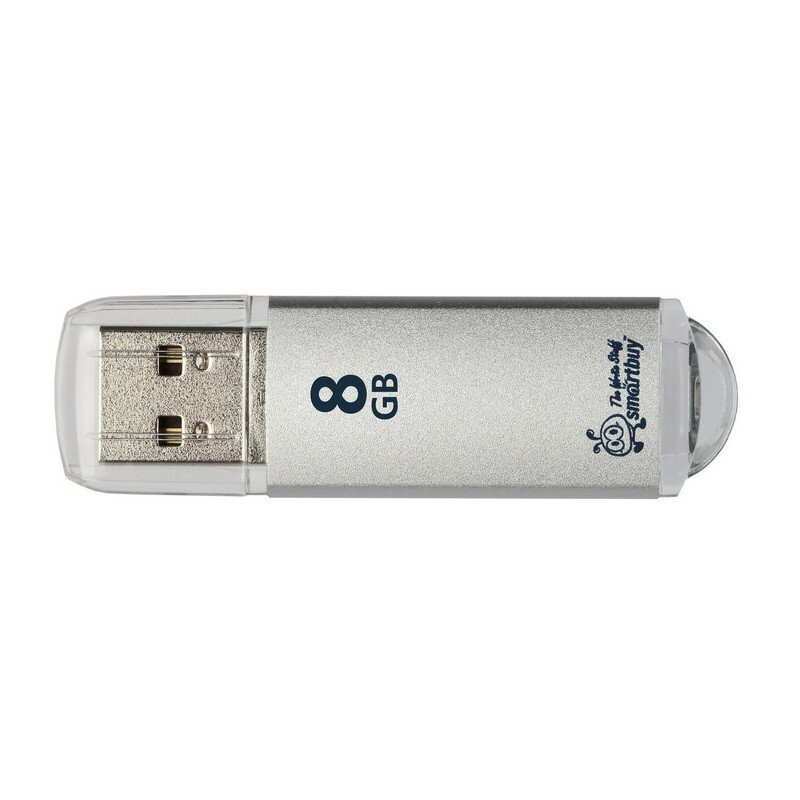 Флеш-память SmartBuy V-Cut 8 Gb USB 2.0 серебристая SB8GBVC-S 445912