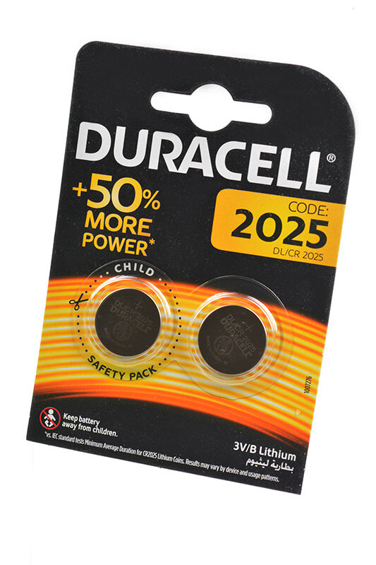 Duracell Батарейка Duracell CR2025 BL2, 2шт