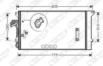 Радиатор Кондиционера Audi Q7/Volkswagen Touareg/Porsche Cayenne 03-10 Sat арт. ST-VW60-394-0