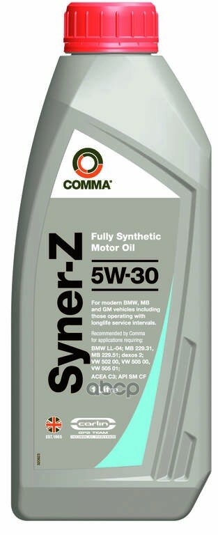 COMMA Comma 5W30 Syner-Z (1L)_Масло Моторное!Acea C3,Api Sn/Cf, Bmw Ll-04,Vw 505.01,Mb 229.31(51),Dexos 2