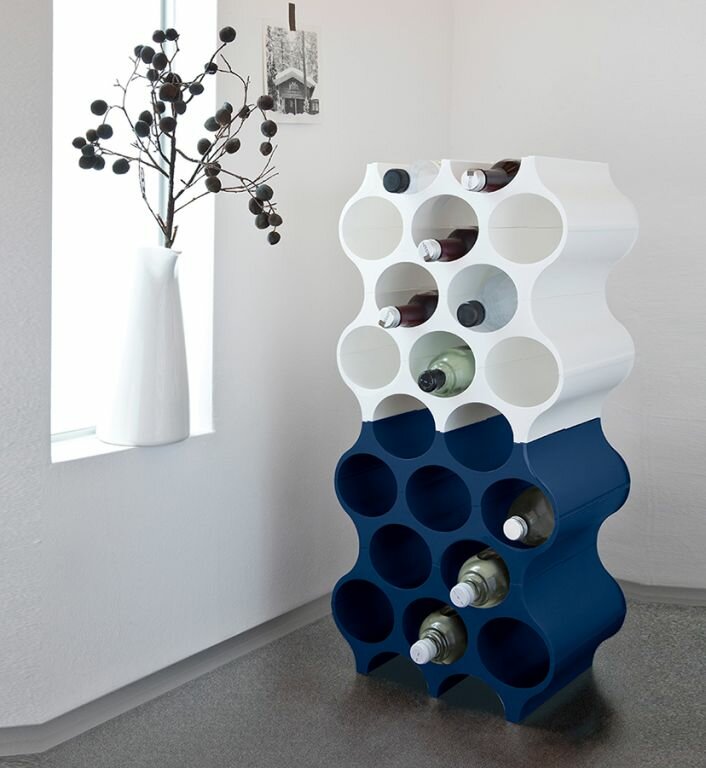 Подставка Koziol SET-UP BOTTLE RACK COTTON, черный - фото №1