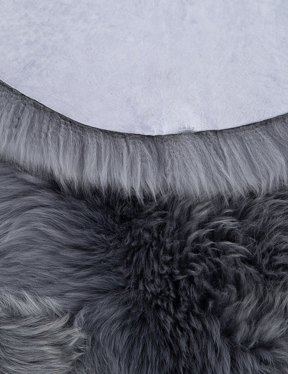 Ковер Овчина Sheepskin - Прямоугольник Серый, Однотонный, Австралия (95 см. на 190 см.) - фотография № 3