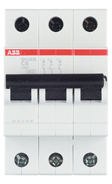   ABB SH203L (2CDS243001R0064) 3P 6  C 4,5  400   DIN-