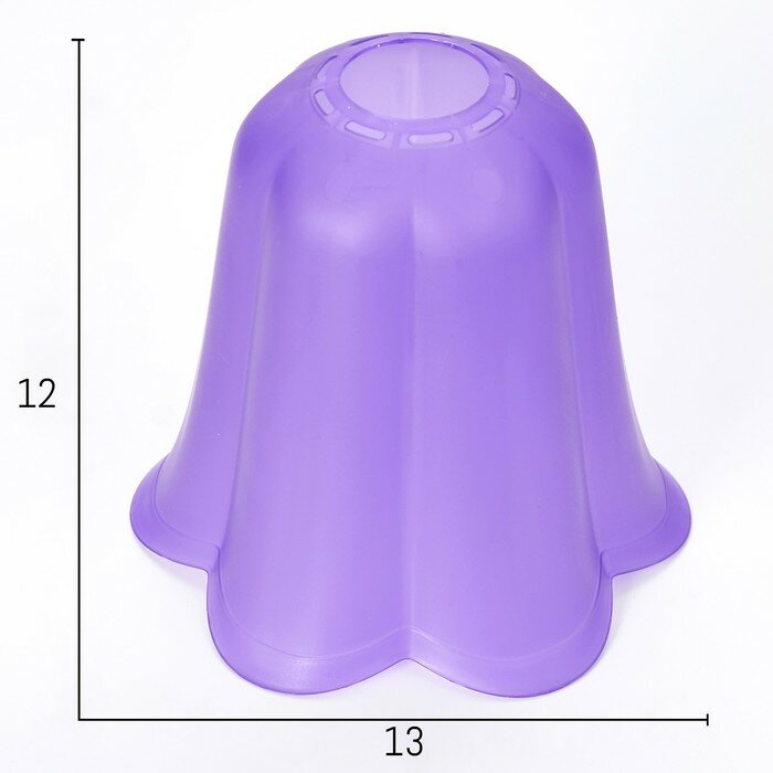 Плафон универсальный "Цветок" Е14/Е27 фиолетовый 14х14х13см - фотография № 1