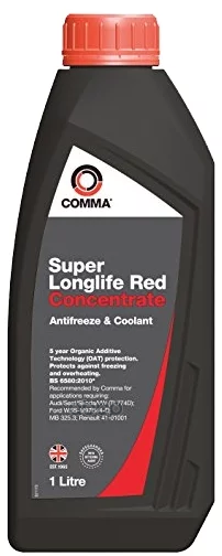 Comma Super Ll Red - Antifreeze (1L)_! ,  Tl774d, Wss-M97b44-D, Mb 325.3 COMMA . SLA1L