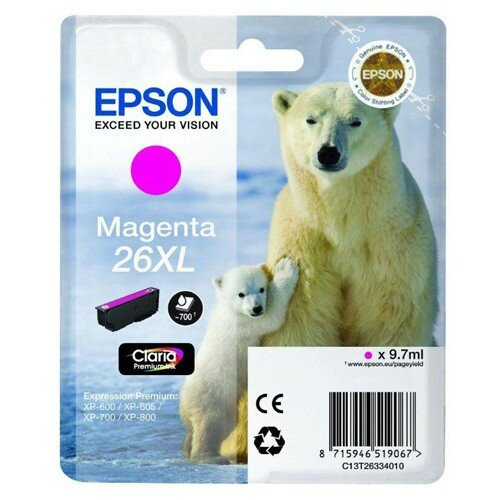 Расходный материал Epson Картридж (C13T26334010) epson 26XL для XP-600/700/800 (magenta) C13T26334010