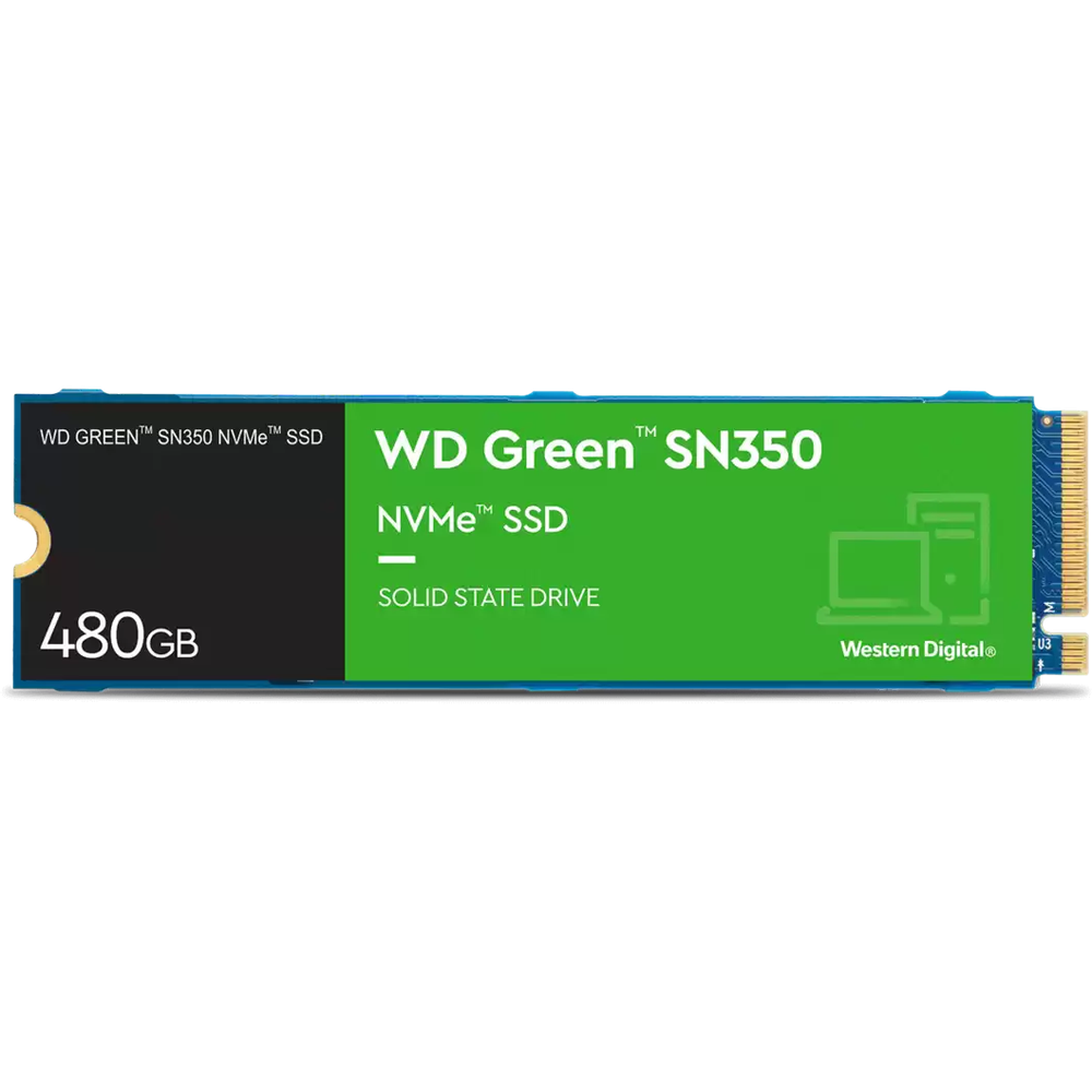 Внутренний SSD-накопитель 480Gb Western Digital Green SN350 (WDS480G2G0C) M.2 2280 PCIe NVMe 3.0 x4