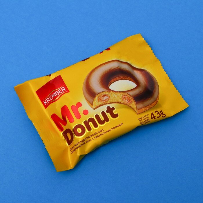Кекс Mr.Donut с карамельной начинкой, 43 г - фотография № 1