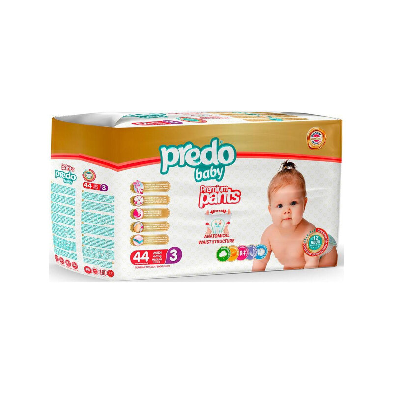 Подгузники -трусики для детей Predo Baby № 3 (4-9 кг) 44 шт/уп, 1 шт