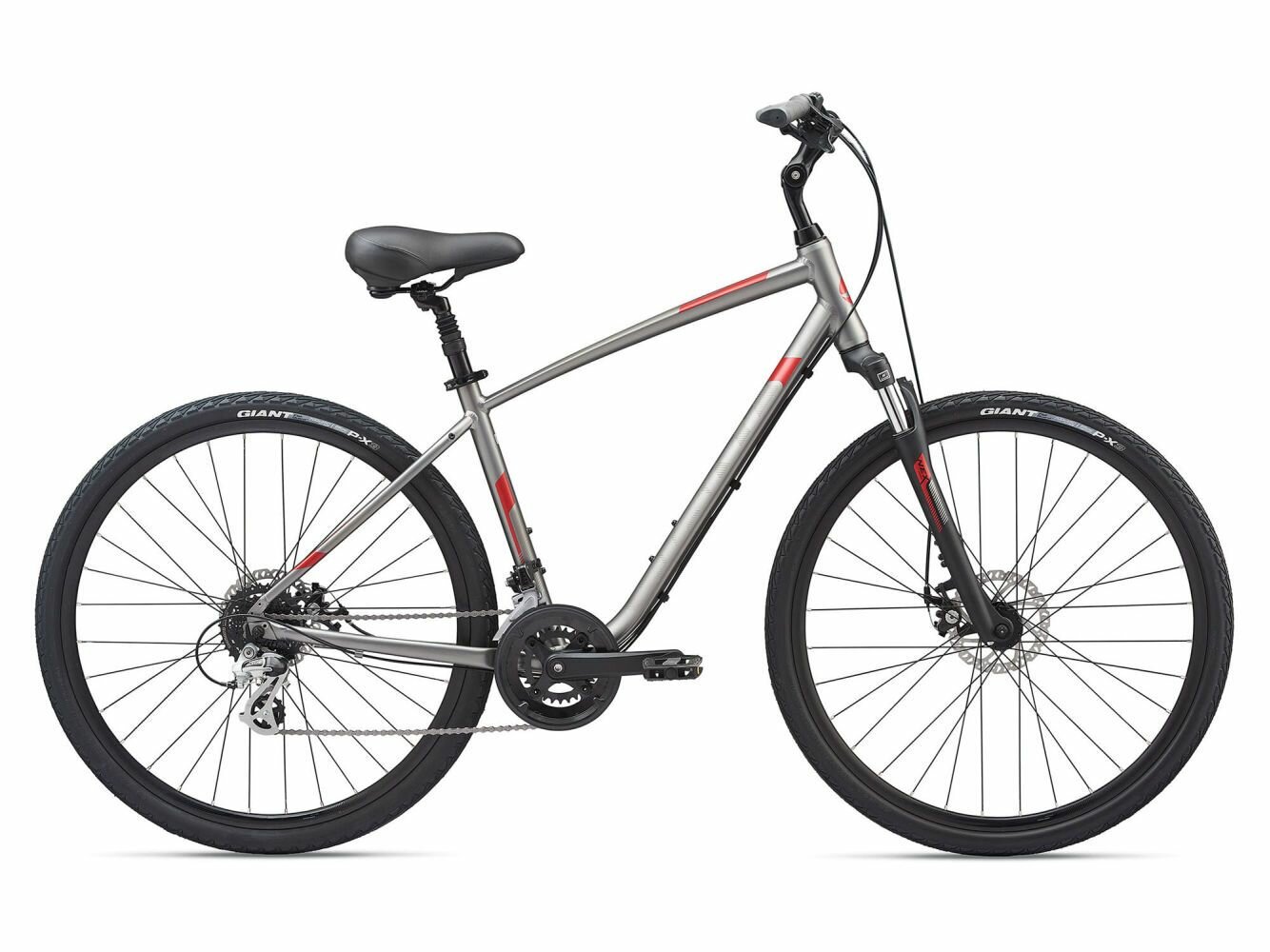 Велосипед Giant Cypress DX 28" (2021) (Велосипед Giant 21 Cypress DX 28",L, серебристый, 2100212227)