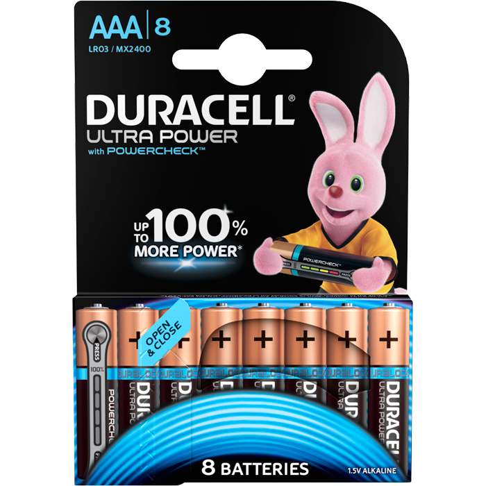 Батарейки Duracell LR03-8BL Ultra Power AAA 8шт