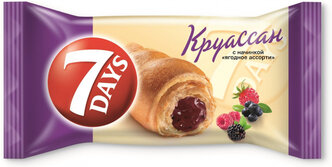 7 Days Круассан 7DAYS с начинкой ягодное ассорти,65г, 16 шт.