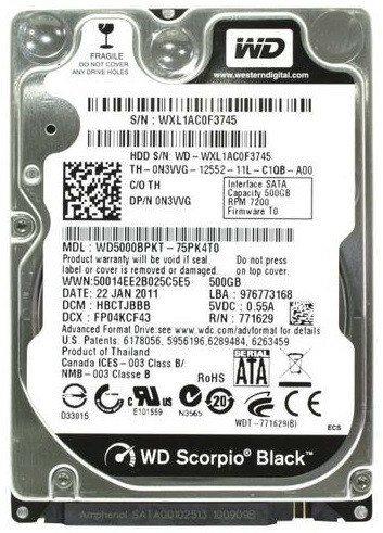 Western Digital 500 ГБ WD5000BPKT