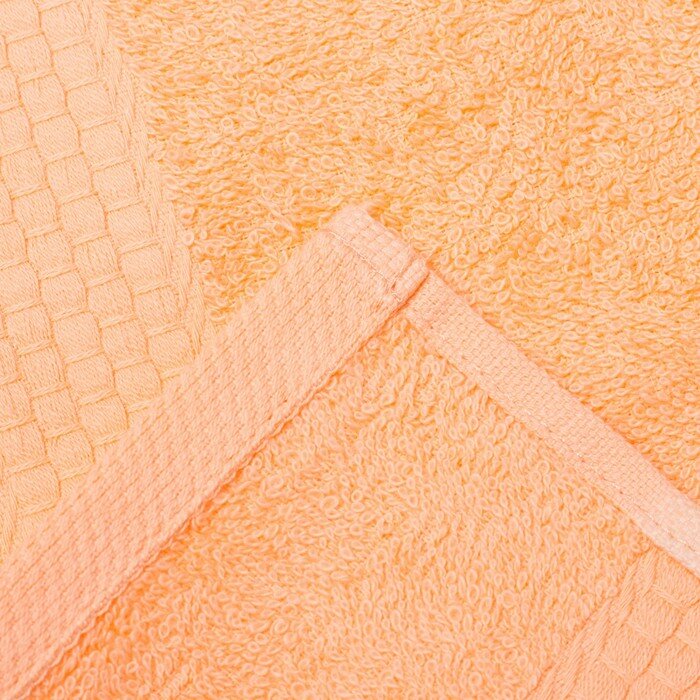 Полотенце махровое гладкокрашеное «Эконом» 30х60 см, цвет персиковый - фотография № 3