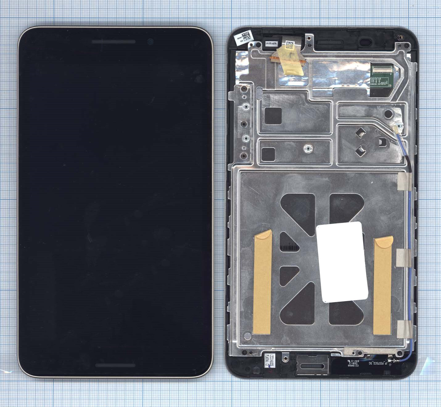 Дисплей (экран) в сборе с тачскрином для Asus FonePad 7 FE375CXG черный с рамкой / 1280x800