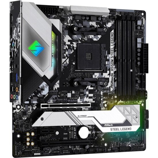 Материнская плата ASROCK B550M STEEL LEGEND (AM4, mATX)