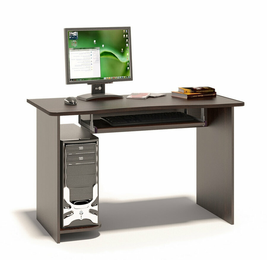 Компьютерный стол КСТ-04 дуб венге - фотография № 1
