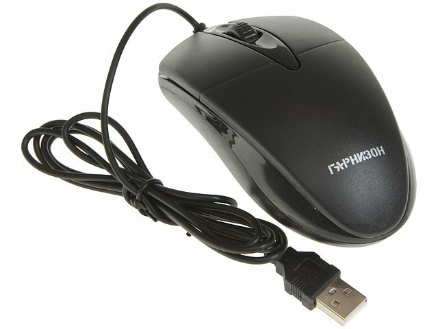 Оптическая мышь Гарнизон Оптическая мышь Гарнизон GM-220, 2кн.+скр., черный (USB) (ret)
