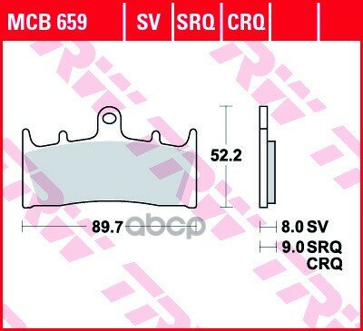 Снят С Производства Колодки Тормозные Дисковые Для Мотоциклов TRW арт. MCB659SV