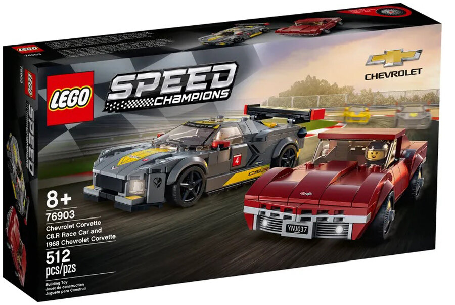 Конструктор Lego Speed Champions ''Chevrolet Corvette C8.R and 1968 Chevrolet Corvette''
