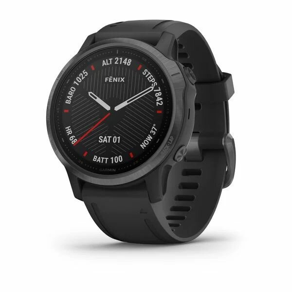 Часы GARMIN Fenix 6S Sapphire (Carbon Grey DLC/Black Band) (Часы GARMIN fenix 6S Sapphire,Carbon Grey DLC w/Blk Band,GPS (010-02159-25))