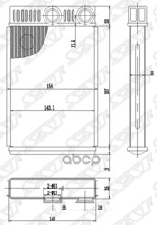 Радиатор Отопителя Салона Chevrolet Cruze 09-/Opel Insignia 08-/Meriva 10- Sat арт. ST-CH09-395-0