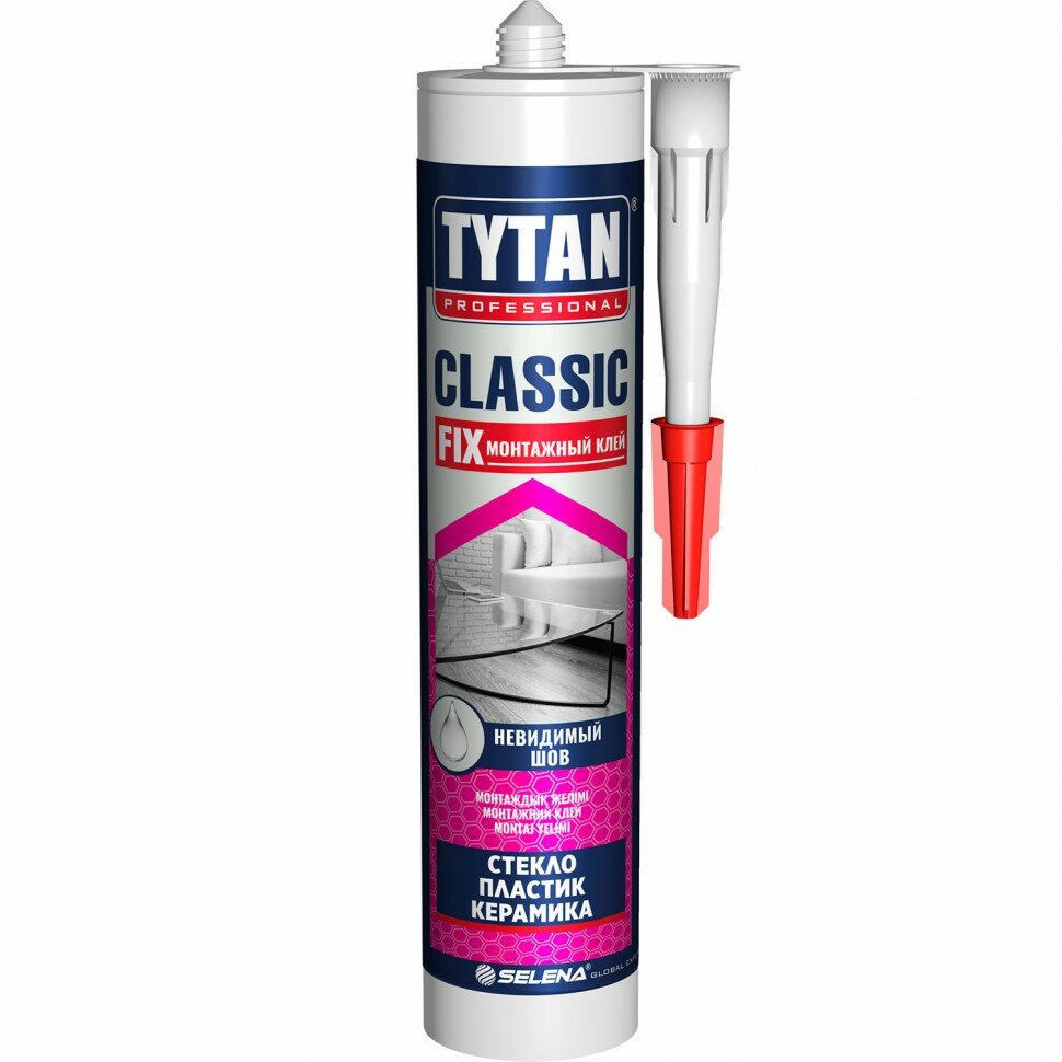 Клей монтажный Tytan Classic Fix каучуковый прозрачный 310 мл