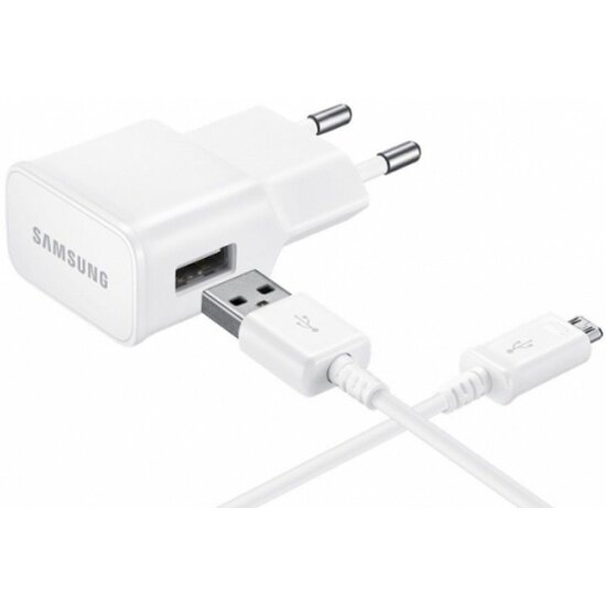 Сетевое зарядное устройство SAMSUNG EP-TA20EWEUG Quick Charger microUSB, 2A, белый