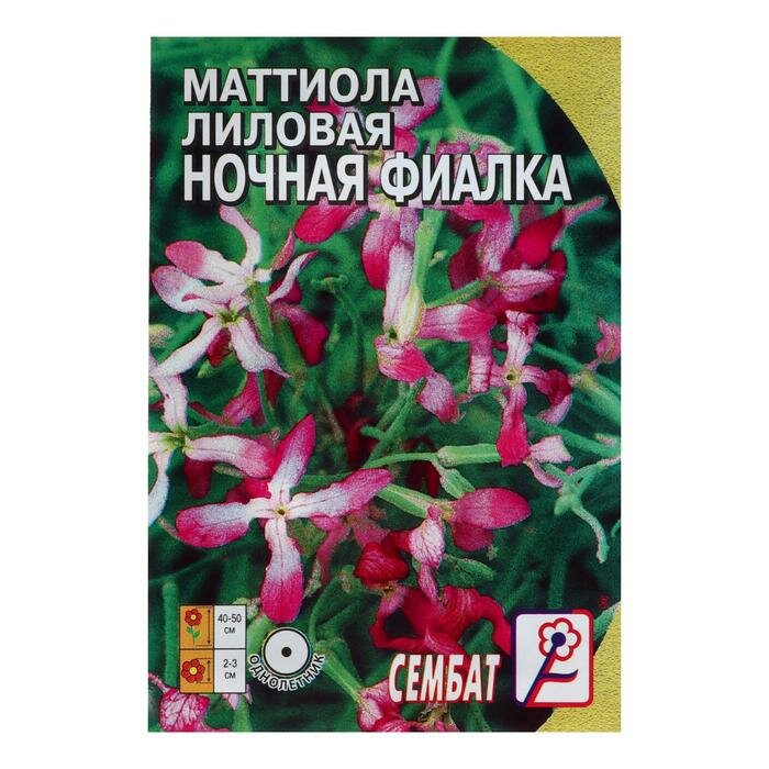Семена цветов Маттиола Лиловая (ночая фиалка) 05 г (2 шт)