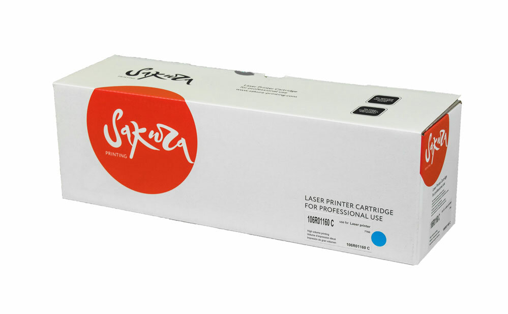 Картридж 106R01160 для Xerox Phaser 7760 25000 стр. Sakura голубой
