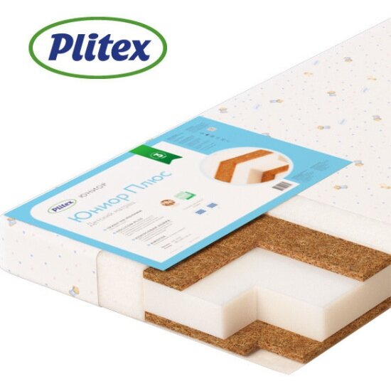 фото Матрас Plitex (Плитекс) Юниор-Плюс 1190х600х80 мм