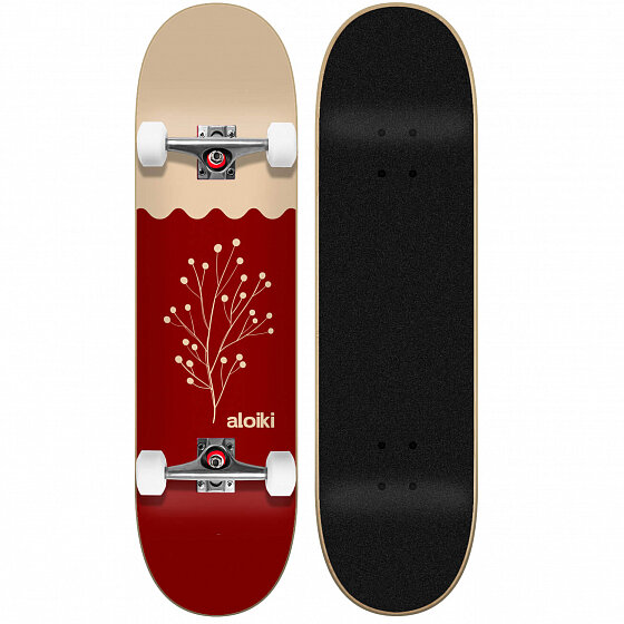 Комплект скейтборд Aloiki Red Leaf Complete Skateboard 2022 7,75