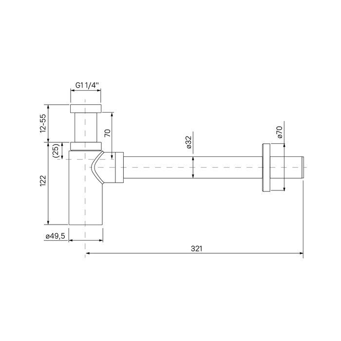 Бутылочный сифон для умывальника IDDIS Optima Home (OPTBL00i84), черный - фотография № 4