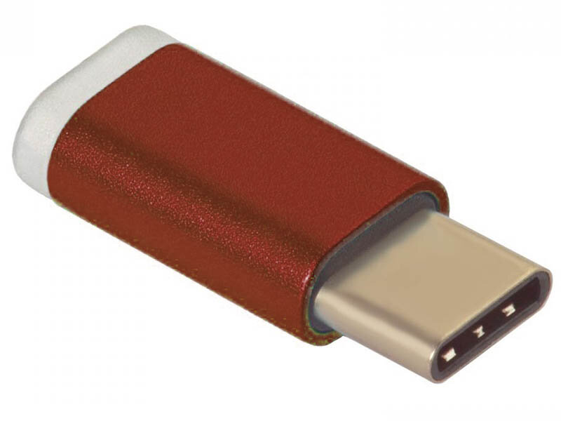  GCR USB Type-C to MicroUSB 2.0 M/F Red GCR-UC3U2MF-Red